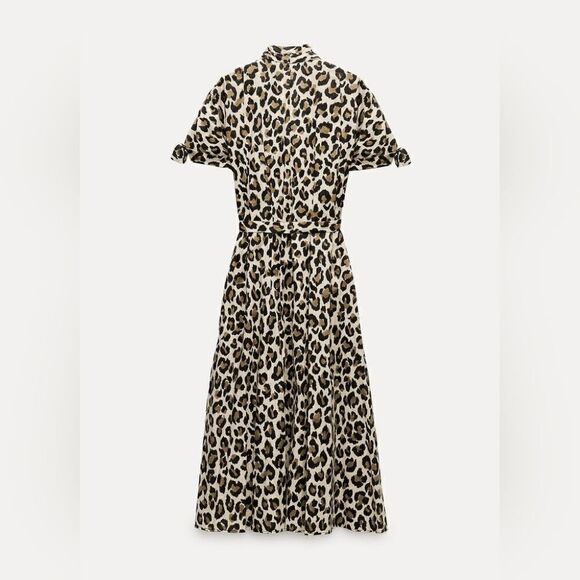 ZARA ANIMAL PRINT SHIRT DRESS ZW COLLECTION - Picture 10 of 10